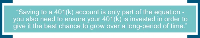 Saving and investing in a 401(k)