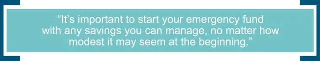 Starting Your Emergency Fund